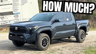 How Much Was My 2024 Toyota Tacoma TRD OffRoad Premium  Review [upl. by Ahsikad]