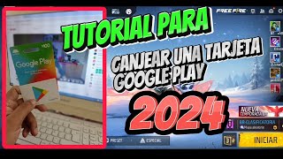 Como Canjear una TARJETA GOOGLE PLAY 2024  Como Comprar 💎DIAMANTES💎 en Free Fire  con Google play [upl. by Greer]