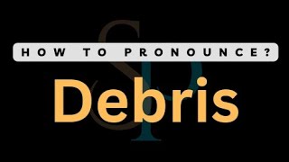 How To Pronounce Debris Correctly [upl. by Anuahsat]