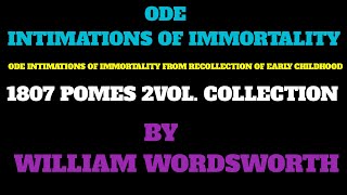 Ode Intimations of Immortality by william wordsworth [upl. by Xyno938]