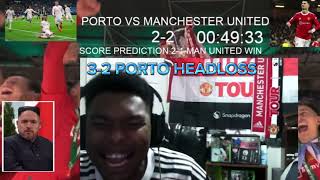 Porto 33 Man United All Goals  Bruno Red Card Reaction [upl. by Kerstin]