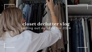 Declutter my wardrobe with me Editing my style for 2024  Decluttering series part 2 [upl. by Adianez113]