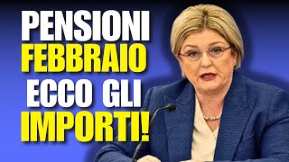 PENSIONI FEBBRAIO 2024 NUOVI IMPORTI GIA VISIBILI [upl. by Akciret]