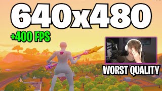 Playing Fortnite On The Lowest Quality l 640x480 Stretched Resolution Season 7 Ultimate FPS Boost [upl. by Ateuqram172]