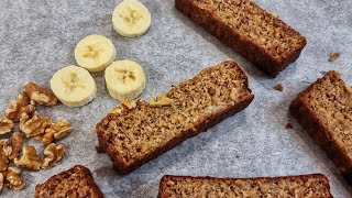 Healthy Banana Bread  HighProtein Recipe Easy and Moist [upl. by Deena]