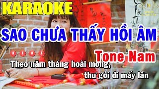 Karaoke Sao Chưa Thấy Hồi Âm Tone Nam Nhạc Sống  Trọng Hiếu [upl. by Eilsel288]