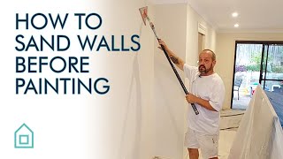 How to sand walls before painting  Home Renovation [upl. by Breana]