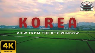 Scenic Views of Gyeonggido from the KTX Window 4K [upl. by Ayn]