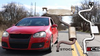 MKV GTI ECS 3quot Catback Exhaust  Install Revs amp Fly Bys [upl. by Padgett]