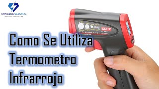 Como Se Utiliza Termómetro Infrarrojo Sin Contacto  Pirometro UNIT UT 300S [upl. by Aihsram]