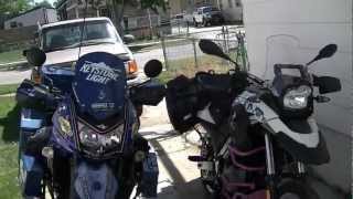 BMW G650GS SERTAO VS 09 KLR650 side by side [upl. by Asecnarf]