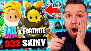 Odblokowałem 932 SKINY z FALL GUYS w Fortnite 25000zł [upl. by Rossner]