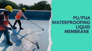 Terrace Waterproofing  Polyurethane waterproofing membrane on roofs  waterproofing [upl. by Schiff]