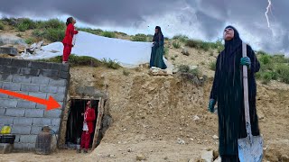 quotCave Storm Shelter The Courage of Grandmother and Two Orphans Against a Torrential Rainquot [upl. by Ahsal]