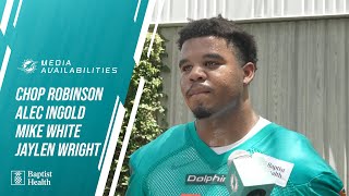 Chop Robinson Alec Ingold Mike White and Jaylen Wright Meet with the Media l Miami Dolphins [upl. by Nats]