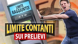 LIMITE prelievo di CONTANTI dal conto corrente  Avv Angelo Greco [upl. by Trojan]