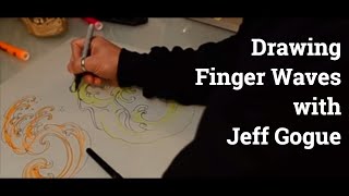 Jeff Gogue Drawing Japanese Finger Waves How to draw Japanese tattoos [upl. by Gelman]