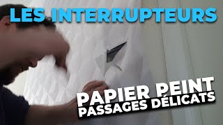 PAPIER PEINT passages délicats  le tour des interrupteurs et des prises [upl. by Aerbua]