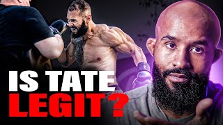 FRAUD Is Andrew Tate LEGIT at KICKBOXING  MIGHTY MOUSE BREAKDOWN [upl. by Joshua650]