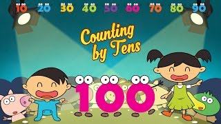 Counting By 10s  Count to 100 by Tens Song  Rhymes for Kids by Luke amp Mary [upl. by Reimer]