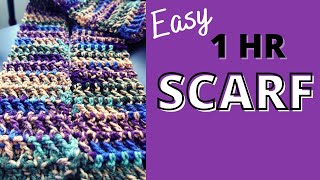 Crochet Scarf for Beginners Take 8  Easy Pattern to Crochet Scarf in 1 Hour [upl. by Euqimod]