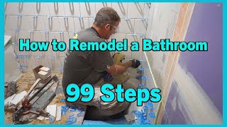 How to Remodel a Bathroom  99 steps  PLAN LEARN BUILD [upl. by Jacqueline]