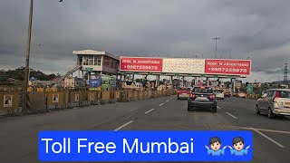 Toll free Mumbai 🤷🏻‍♂️🤷🏻‍♂️  Mumbai me toll naka band trending mumbai tolltax viralvideo vlog [upl. by Nylyak744]