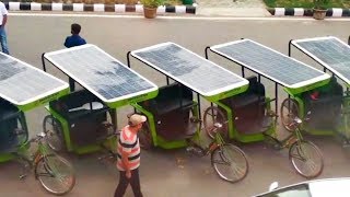 CEL handsover 10 solarpowered rickshaws in IITDelhi [upl. by Goto]