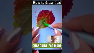 How to draw leaf leaf drawing  Amazing acrylic painting [upl. by Kelley724]