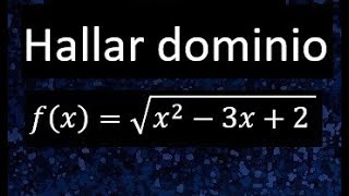 Dominio de una función raíz cuadrada con términos cuadráticos [upl. by Yelda]