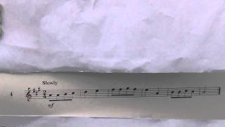 Violin Grade 1 Sight Reading No 4 Slowly [upl. by Fredella979]