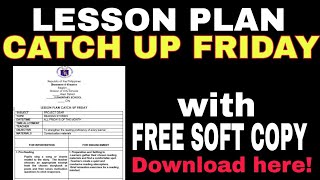 CATCH UP FRIDAY LESSON PLAN [upl. by Ynohtnad363]