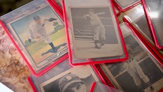 New Hampshire woman finds historic baseball card collection in old barn [upl. by Ifen]