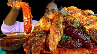 KING CRAB SEAFOOD BOIL MUKBANG  DESHELLED  SEAFOOD BOIL MUKBANG  Seafood  Mukbang [upl. by Colet111]