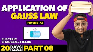 8 Application of Gauss Law  Pledge 2023  Electrostatics  CBSE  NCERT  Physics Baba 20 [upl. by Anayk]