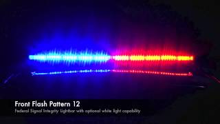 Federal Signal Integrity Lightbar flash patterns with optional white light [upl. by Jillie]