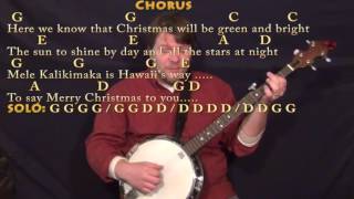 Mele Kalikimaka Christmas Banjo Cover Lesson in G with ChordsLyrics [upl. by Enetsuj]