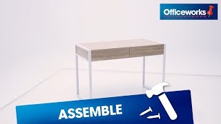 Sheffield 2 Drawer Desk Assembly Instructions [upl. by Calla766]