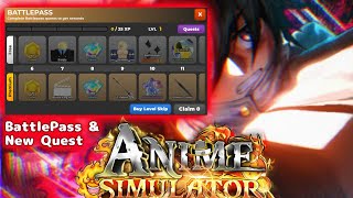 NEW Battle Pass amp Quest Update 19 of Anime Simulator [upl. by Enaywd79]