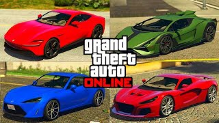 TOP 5 FASTEST CARS IN GTA 5 ONLINE 2024 [upl. by Hoban797]