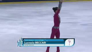 Lucrezia BECCARI Campionati Italiani 201718 cat junior SP [upl. by Rikki]