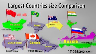 Countries Ranked by Largest land area  countries Size comparison  Top 100 Countries [upl. by Kirenoj378]