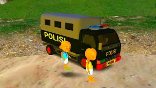 Upin dan Ipin Temukan Truk Polisi 👮🏻 Truk Derek Tenggelam di Air 😭 DIPSY TV [upl. by Imak]