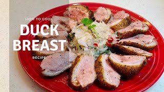 Pan Seared Duck Breast Recipe with Red Wine Sauce [upl. by Einor18]