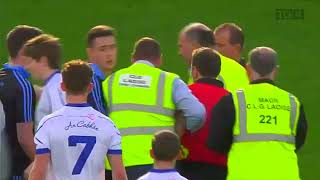 DISGRACEFUL SCENES AS CAVAN PLAYERS  SUPPORTERS ATTACK REF AFTER LOSING TO DUBLIN  GAA IRELAND [upl. by Kcirddec554]