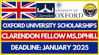 Clarendon Scholarships 2025 at Oxford University Fully Funded Masters DPhill Apply Free Online Now [upl. by Eckart66]