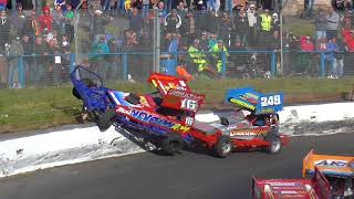 Brisca F1 Stock Car Racing Cowdenbeath Rwacewall 1662018 HEAT 2 [upl. by Silin]