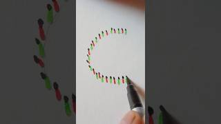 Easy C🤩 3D drawing 3D youtube easy creative shorts [upl. by Chemesh]