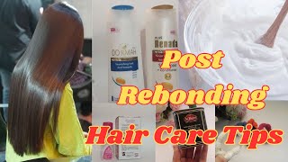 After Rebonding Hair Care tips at HomeHow to take care of your hair [upl. by Goulet]