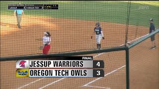 NAIA World Series OIT Softball falls to Jessup ending their season [upl. by Yrrot106]